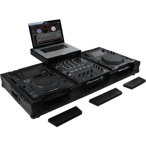 Odyssey FZGS12CDJWBL DJ Coffin for 2 Large Format CD Players & a 12inch Mixer