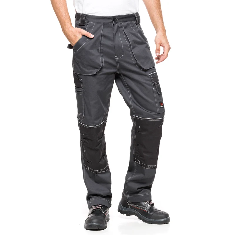 Männerhose HELIOS Hose grau -schwarz Größe 50 (90-94)