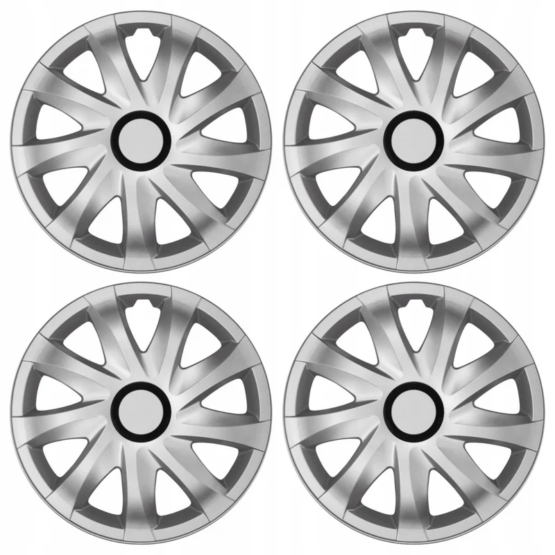Radkappen Radzierblenden Radblenden - 4 Stück Komplettset - NRM Kando - Silber - 15" Zoll