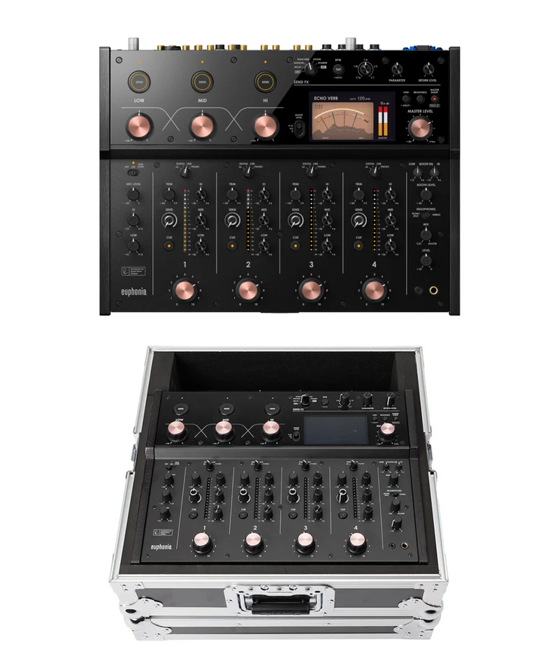 AlphaTheta Euphonia Professional Rotary Mixer + Magma MGA41036 Mixer Case