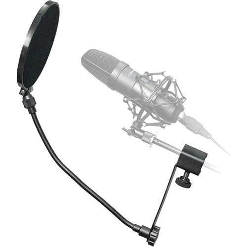 Technical Pro MKPF2 6" Clamp on Microphone Pop Filter (Black)