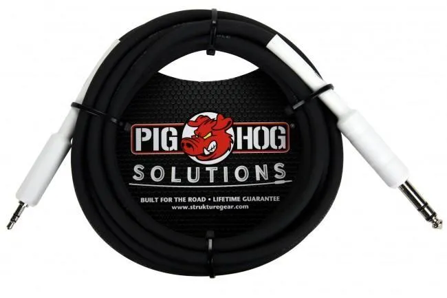 Pig Hog PX48J10 Solutions 1/4 TRS to 1/8 Mini Adapter Cable 10 ft.