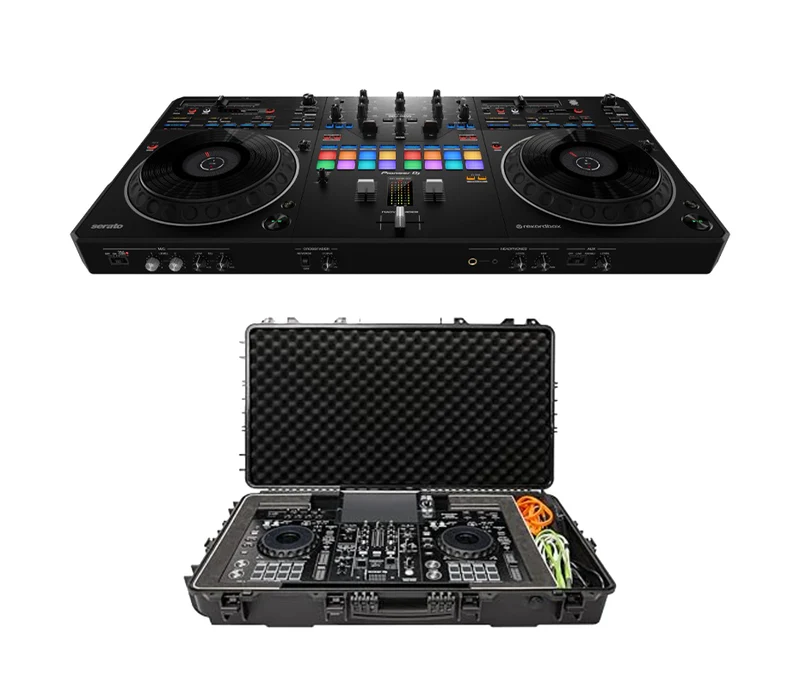 Pioneer DJ DDJ-REV5 Scratch-style 2-channel performance DJ controller + Magma FLXGUARD DJ Controller Trolley
