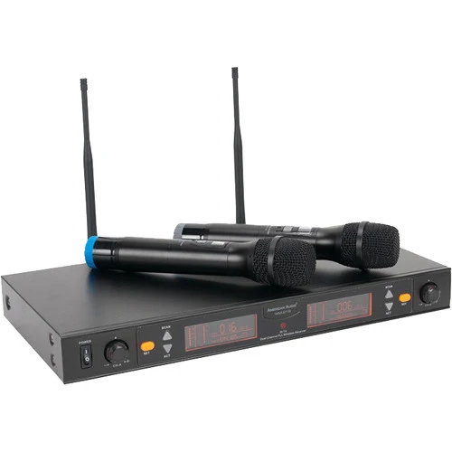 American Audio WM-219 Two-Channel UHF Wireless Handheld Microphone System (Open Box)