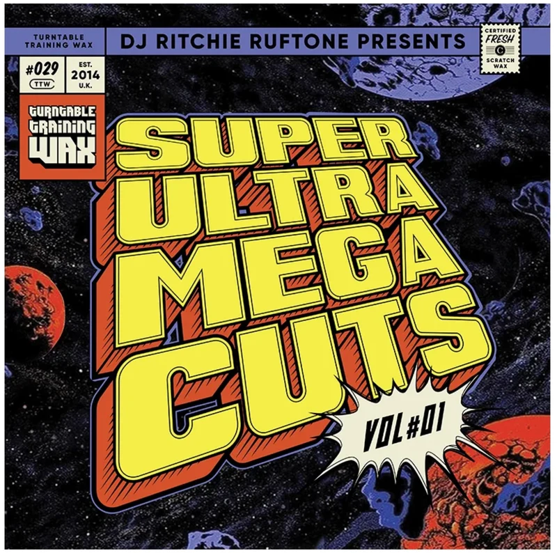 Turntable Training Wax (12") - Super Ultra Mega Cuts V1 - Black