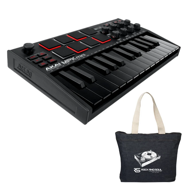 Akai Professional MPK Mini MKIII (Black) + Free Denim Tote