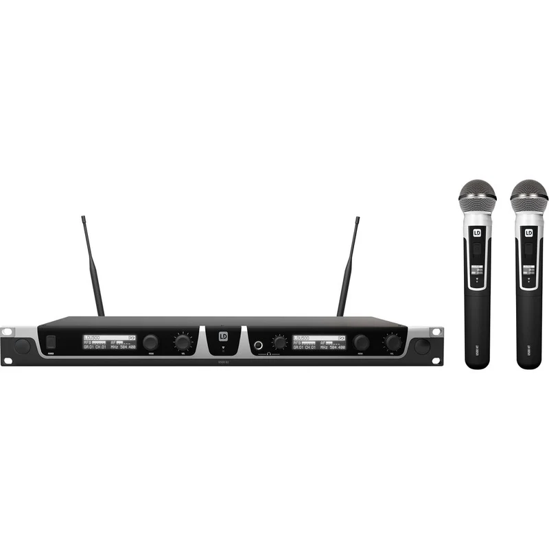 LD Systems U505 HHDF 2 - Wireless Microphone System with 2 Dynamic Handheld Microphones - 514 - 542 MHz