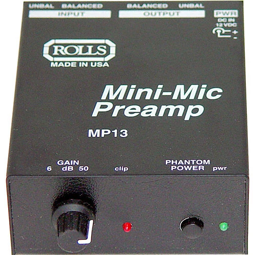 Rolls MP13 Mini-Mic Preamp (Open Box)