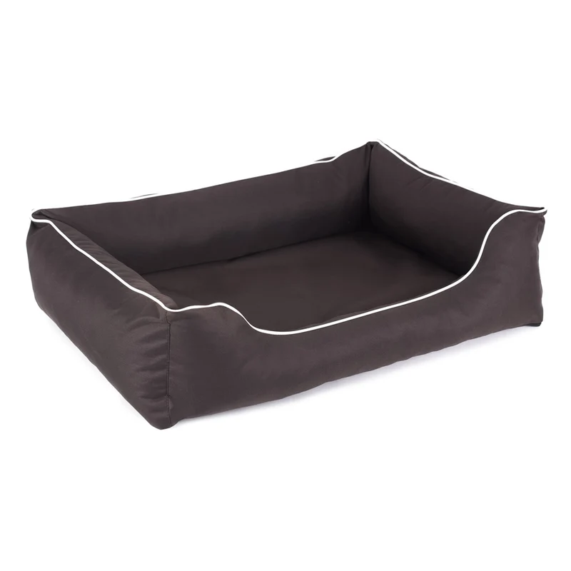 Mestizo Valencia Orthopedic Orthopädisches Haustierbett Hundekorb Tierbett Hundesofa Außenmaße: 80 x 60 cm / Innenmaße: 56 x 40 cm Braun/Weiß