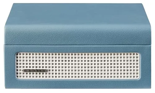 Crosley CR3517A-WB Voyager Retro Portable CD Player with Stereo Bluetooth Speakers and FM Radio, Washed Blue