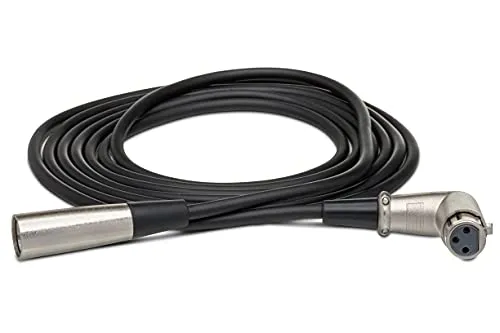 Hosa XFF-105 Right-angle XLR3F to XLR3M Balanced Interconnect Cable, 5 Feet Cable Length (Open Box)