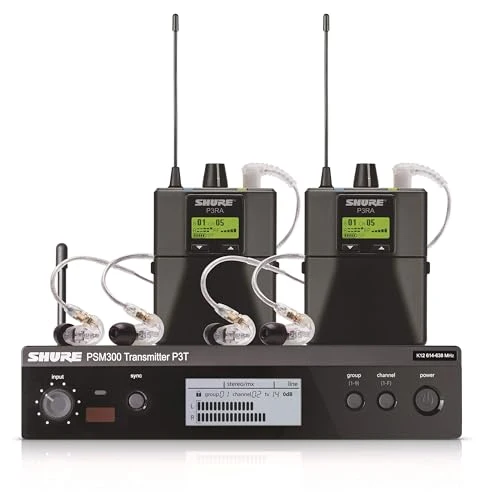 Shure PSM 300 Twin-Pack Pro Wireless In-Ear Monitor Kit (G20: 488 to 512 MHz)