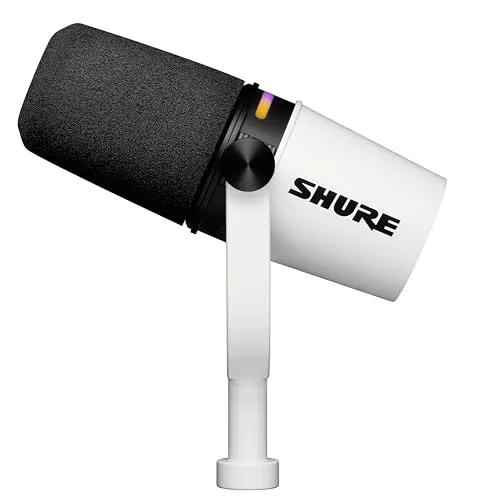 Shure MV7+ Podcast XLR/USB Microphone (White)