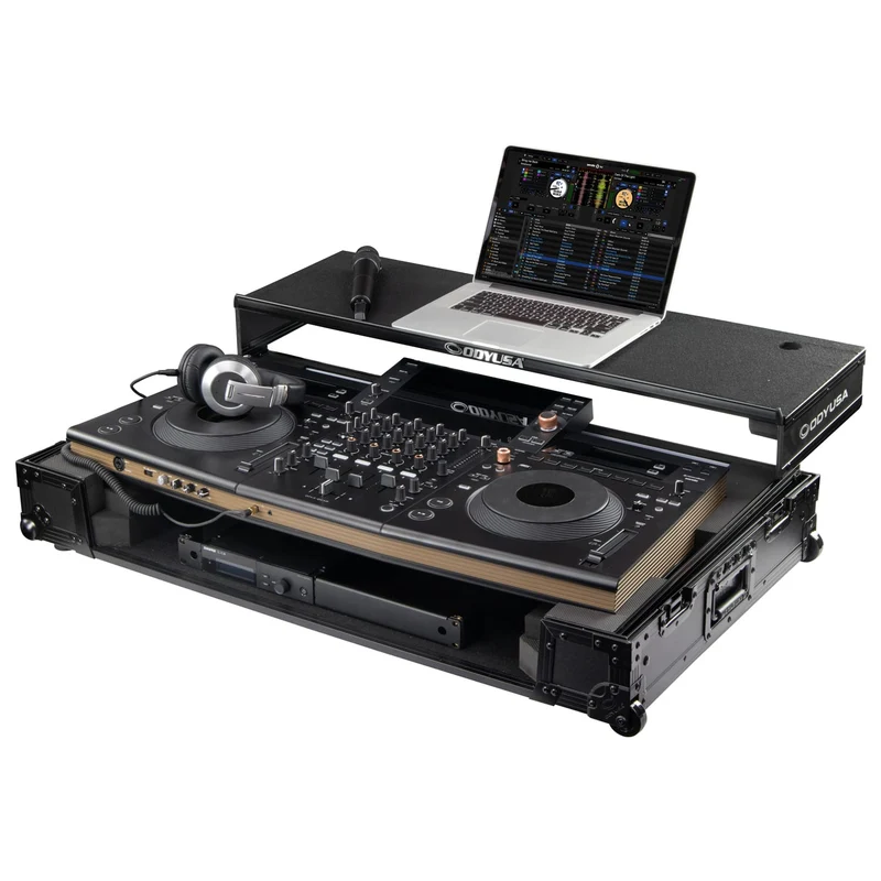 Odyssey FFXOPUSQUADCW1 Flight Effects Case for Pioneer DJ OPUS-QUAD DJ System with Glide Style Laptop Platform and Wheels