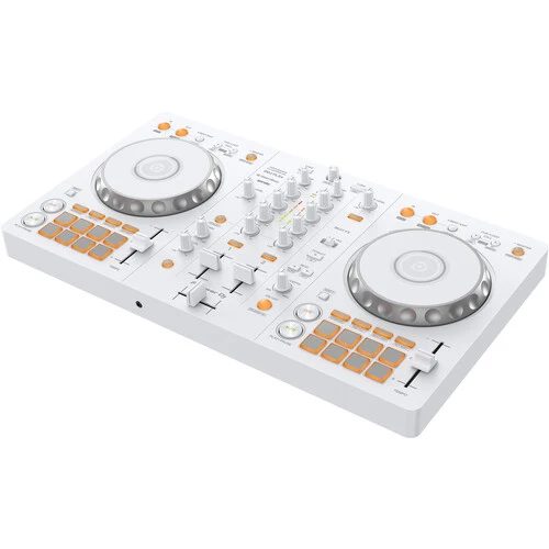 Pioneer DJ DDJ-FLX4 2-deck rekordbox and Serato DJ Controller - White, Limited Edition