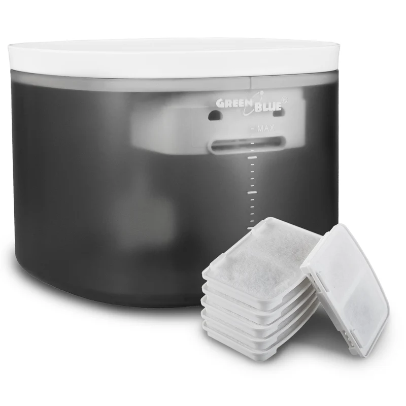 GreenBlue automatischer Wasserspender/Tiertränke, 3L, USB 5V1A, GB392 + 6 Ersatzfilter GB394