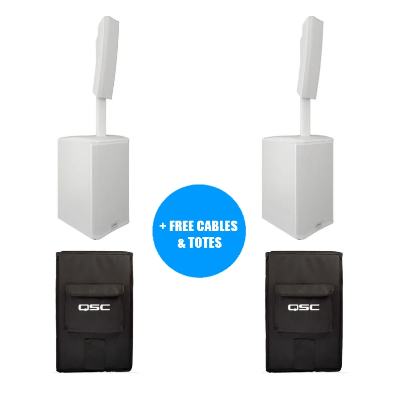 QSC KC12 White Pro Bundle