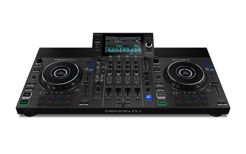 Denon DJ SC Live 4-Standalone Controller, 4-Channel Mixer, Amazon Music Unlimited Streaming, Wi-Fi, Speakers, Serato DJ & Virtual DJ Compatible