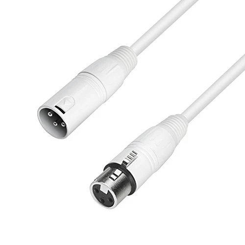 Adam Hall 4 Star MMF 100 XLR-M to XLR-F Microphone Cable (Snow, 3')
