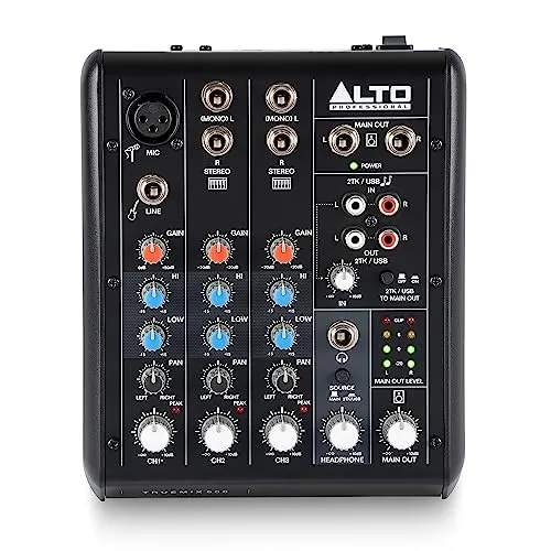 Alto Professional TrueMix 500 Portable 5-Channel Analog Mixer with USB