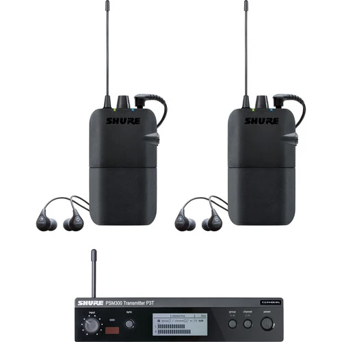 Shure PSM 300 Twin-Pack Wireless In-Ear Monitor Kit (G20: 488 to 512 MHz)